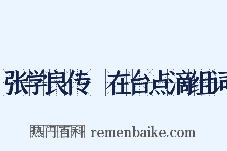 张学良传·在台点滴组词是什么意思的图片